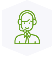 Customer Support Hex Icon